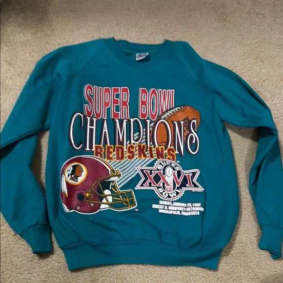 Teal Super Bowl Champions Sweater redskins - Picture 1 of 5
